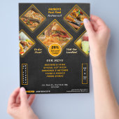 Professionele Menu Fastfood Promotie Korting Zwart (Hand)