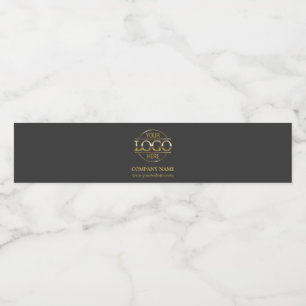 Professionele Merk Grijs Bedrijf Business Logo Waterfles Etiket