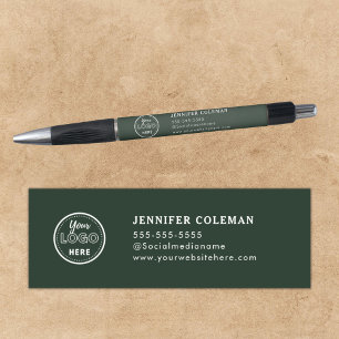 Professionele merkpromo-logo bosgroen pen