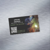 Professionele metaallasfabricage QR-code Magnetisch Visitekaartje (Voorbeeld)