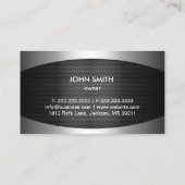 Professionele metalen achtergrond auto visitekaartje (Achterkant)