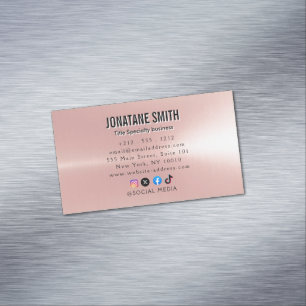 Professionele metallic look magnetisch visitekaartje