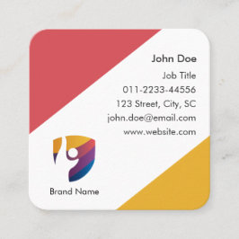 Professionele Minimal Eenvoudige Moderne Kleurrijk Vierkante Visitekaartje