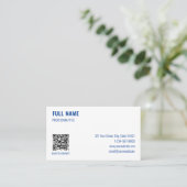 Professionele, minimale eenvoudige QR-code Visitekaartje (Staand voorkant)