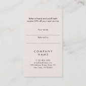 Professionele minimale Linen Vertical Reference Ca Visitekaartje (Achterkant)