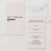 Professionele minimale Linen Vertical Reference Ca Visitekaartje (Voorkant / Achterkant)