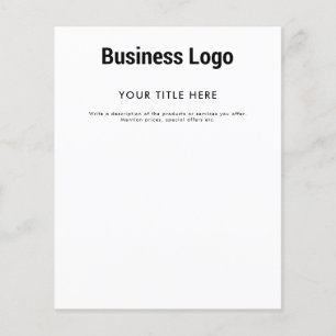 Professionele minimale zakelijke Logo Promotie Flyer