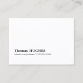 Professionele minimale zwart-wit consultant visitekaartje (Voorkant)