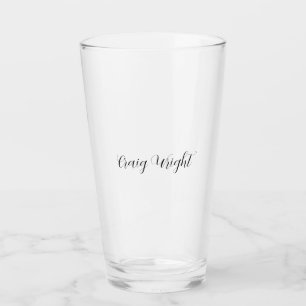 Professionele minimalist Naam toevoegen Persoonlij Glas