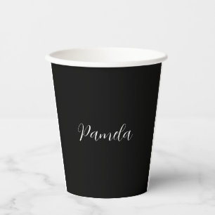 Professionele minimalist Naam toevoegen Persoonlij Papieren Bekers