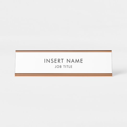 Professionele minimalistisch bureau naambordje (Voorkant)