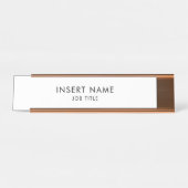 Professionele minimalistisch bureau naambordje (Voorkant)