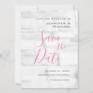 Professionele minimalistisch muurontwerpweddenscha save the date