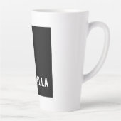 Professionele minimalistische aangepaste naam zwar latte mok (Rechts)