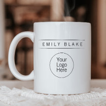 Professionele Minimalistische Bedrijfsmok met Logo