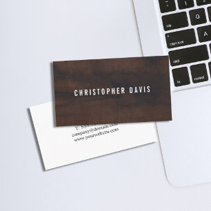 Professionele Minimalistische Bruin Wit Consultant Visitekaartje