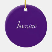 Professionele minimalistische Deep Blue & Paarse Keramisch Ornament (Achterkant)