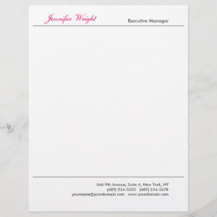 Professionele minimalistische eenvoudige elegante briefhoofd