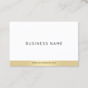 Professionele minimalistische effen Elegant Goud W Visitekaartje