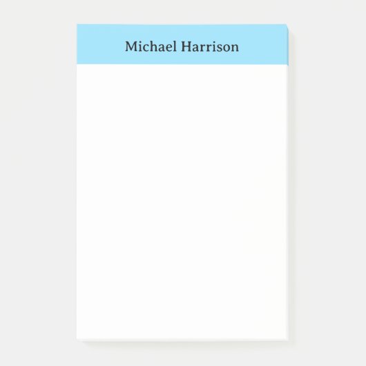 Professionele minimalistische effen klassieke blau post-it® notes (Voorkant)