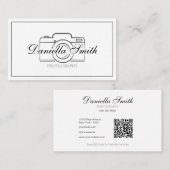 Professionele minimalistische fotografie visitekaartje (Voorkant / Achterkant)