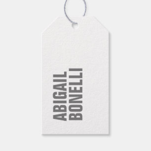 Professionele minimalistische gewaagde moderne gri cadeaulabel