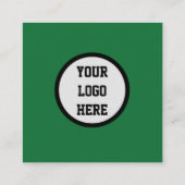Professionele minimalistische Groene QR-code schaa Vierkante Visitekaartje (Achterkant)