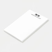 Professionele, minimalistische Initialen Business  Post-it® Notes (Schuin)