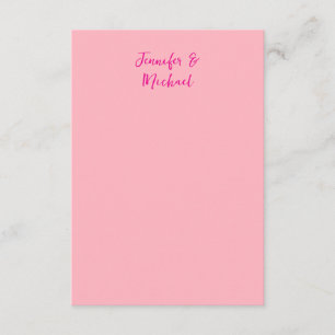 Professionele minimalistische kalligrafie lichtroz informatiekaartje