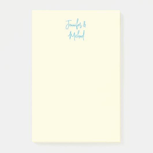 Professionele minimalistische kalligrafie naam post-it® notes (Voorkant)