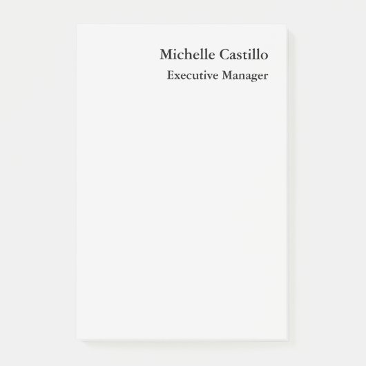 Professionele minimalistische lichtgrijs post-it® notes (Voorkant)