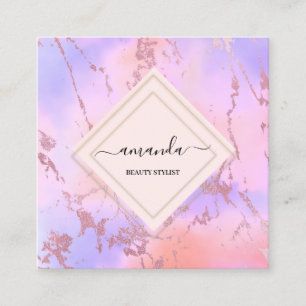 Professionele minimalistische Lijst Holographic Ma Vierkante Visitekaartje