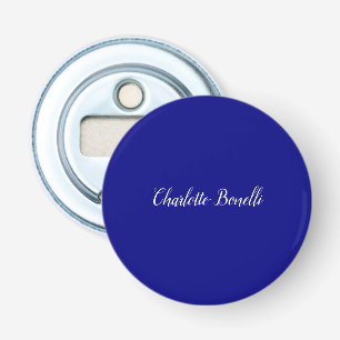 Professionele minimalistische marineblauw button flesopener