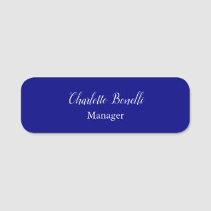 Professionele minimalistische marineblauw naamplaatje
