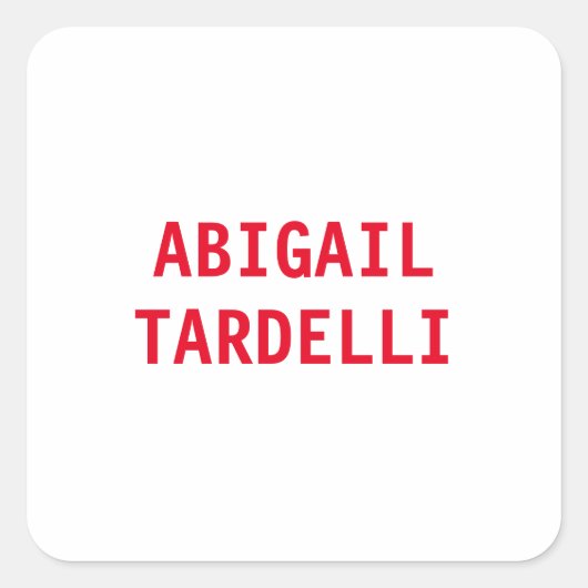 Professionele minimalistische moderne, aangepaste  vierkante sticker (Voorkant)