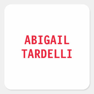 Professionele minimalistische moderne, aangepaste vierkante sticker