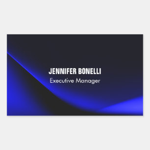 Professionele, minimalistische, moderne blauw add- rechthoekige sticker