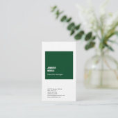Professionele minimalistische moderne bos groen wi visitekaartje (Staand voorkant)