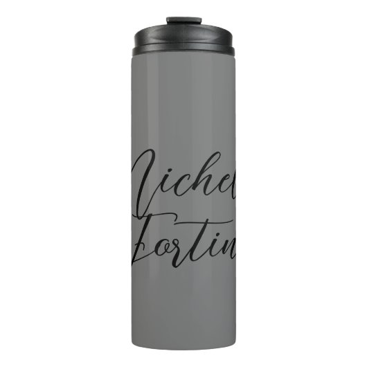 Professionele, minimalistische moderne handschrijf thermosbeker (Voorkant)