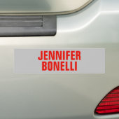 Professionele minimalistische, moderne rode grijs bumpersticker (Op auto)