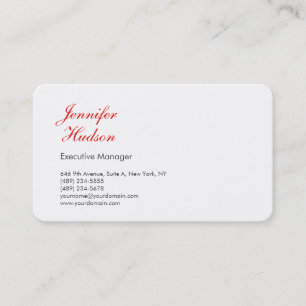 Professionele minimalistische moderne rode kalligr visitekaartje