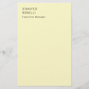 Professionele minimalistische moderne trendy crème briefpapier