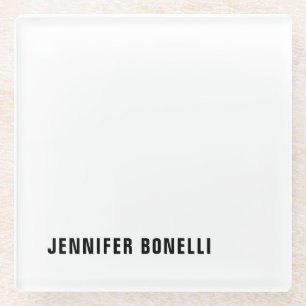 Professionele minimalistische moderne trendy naam glazen onderzetter