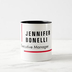 Professionele, minimalistische moderne trendy tweekleurige koffiemok