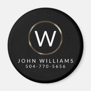 Professionele minimalistische monogram magneet