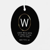 Professionele minimalistische monogram Ornament (Voorkant links)