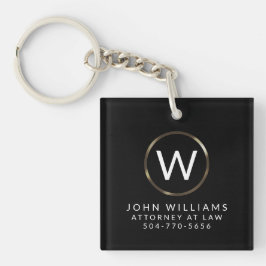 Professionele minimalistische monogram Sleutelhang Sleutelhanger