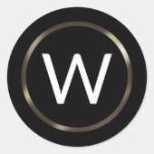 Professionele minimalistische monogram Stickers (Voorkant)