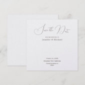 Professionele Minimalistische Parelglans Save The Date (Voorkant / Achterkant)