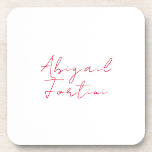 Professionele minimalistische rood wit modern bier onderzetter